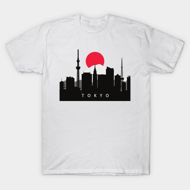 Tokyo Horizon: City Skyline Japan Souvenir T-Shirt by neverland-gifts